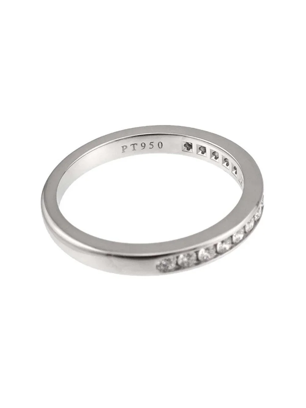 Tiffany & Co Ring Half Diamond Pt Platinum